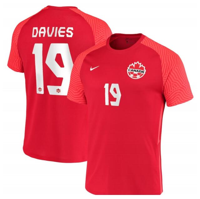 Custom Team canada 2022 Red #19 davies soccer jerseys->brooklyn nets->NBA Jersey